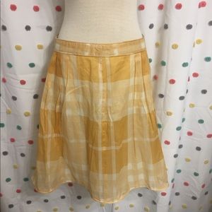 Yellow Plaid Burberry Summer Skirt